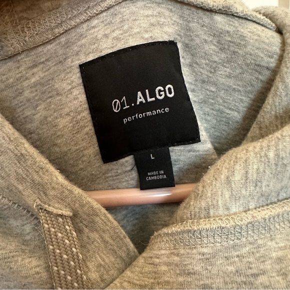 01. ALGO Heather Gray Performance Hoodie - Picture 5 of 5